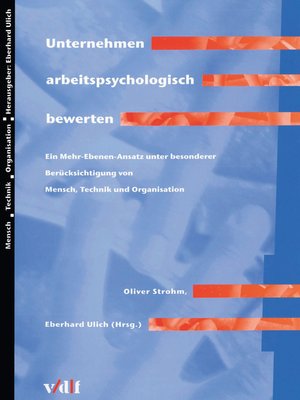 cover image of Unternehmen arbeitspsychologisch bewerten